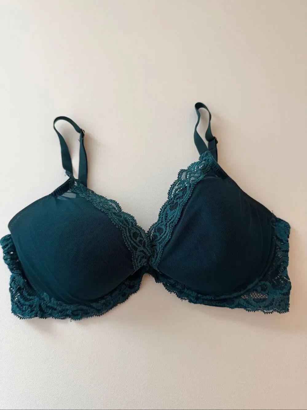 Natori Women's Feathers Lace Contour Underwire Plunge Bra 36C